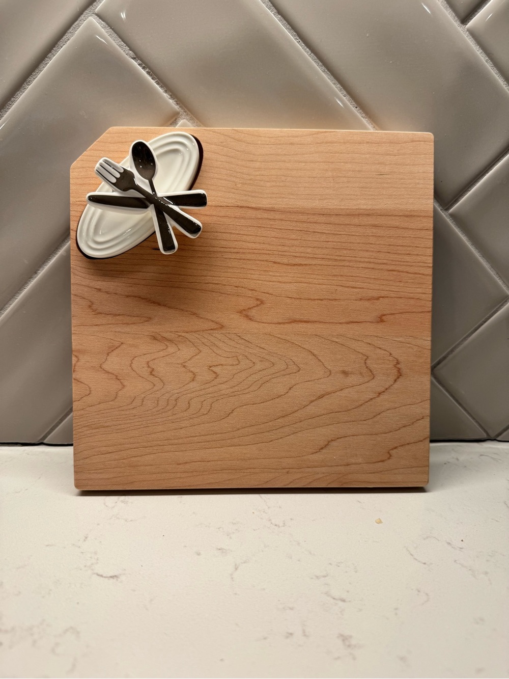 Nora Fleming Serving board with  Utensil mini